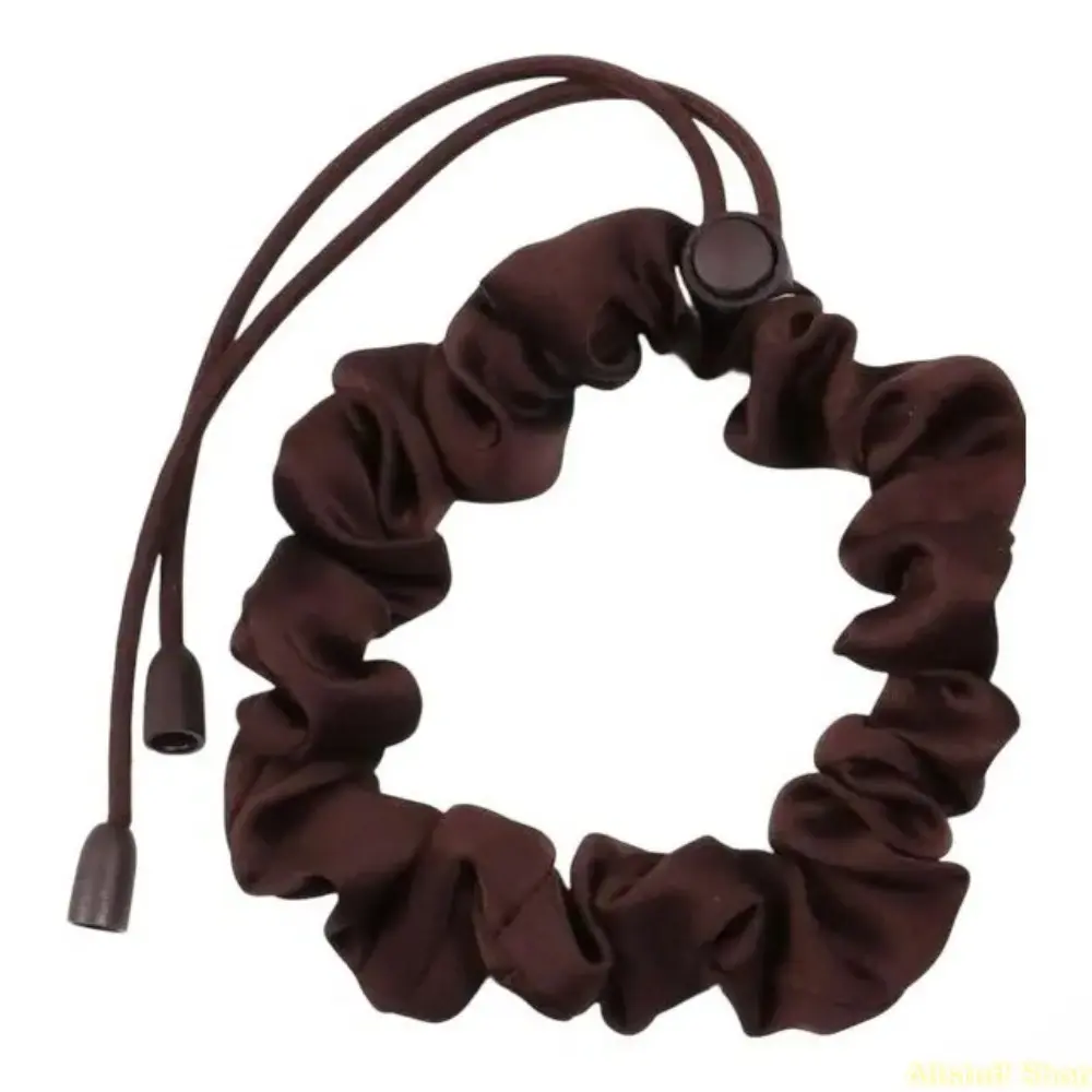 Drawstring Adjustable Ruched Hair Scrunchie - Tie, Custom Size Ponytail Holder for  Curly Hair Ideal for  Curly Hair, Workout, Daily Ponytail & Casual Hairstyling No Slip Soft Cloth Hair Band for All Hair Types Women Daily Use