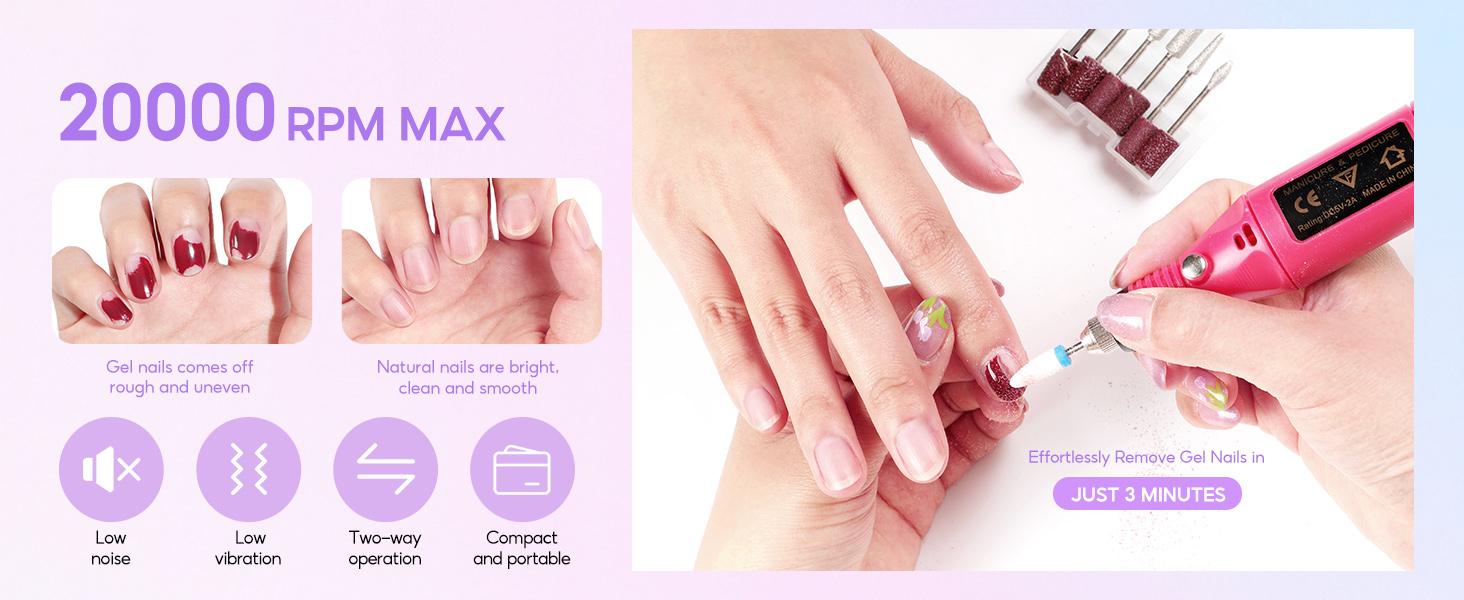 Acrylic Nail Kit for Beginners with Drill and U V Light 6 Colors Acrylic Powder Clear Nude Pink 4PC Gel Polish 24PC Glitter Powders Rhinstones Nails Kit Set Gifts for Women