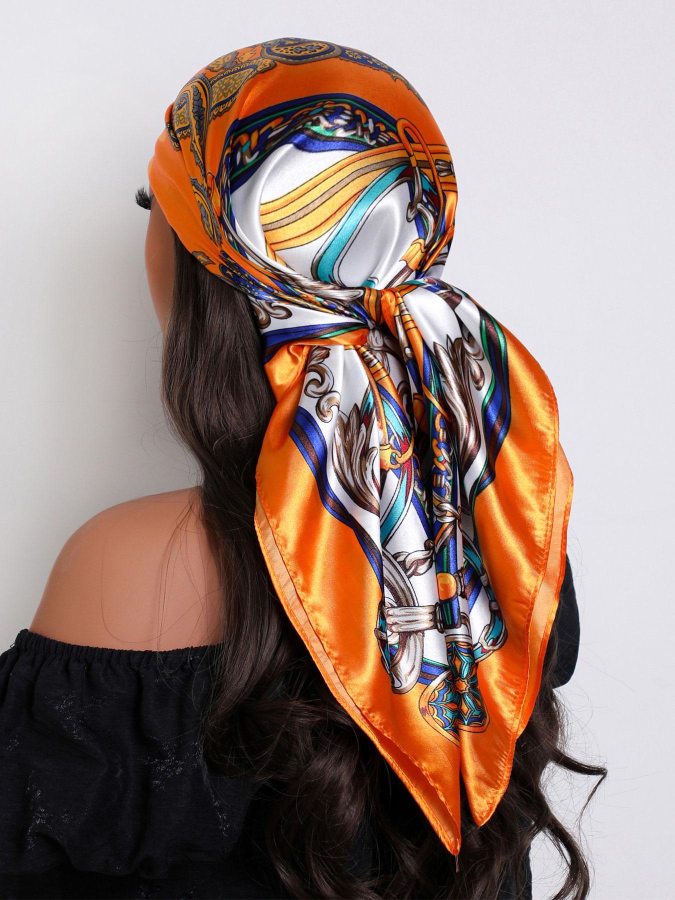 35" Women's Bohemian Style Scarf, Silk-Like Headband for Elegant Looks, Perfect Gift for Any Occasion, Casual Lightweight Woven Fabric