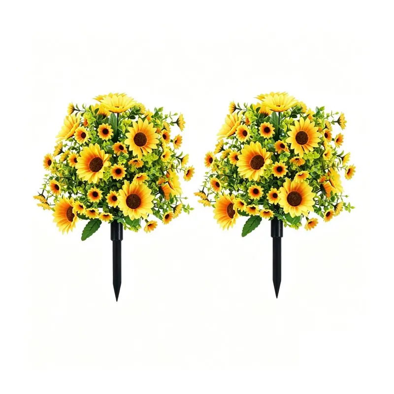 Artificial sunflowers are planted in the ground, Sunflower Ground Flower Arrangement, and are suitable for indoor/outdoor decoration in homes.
