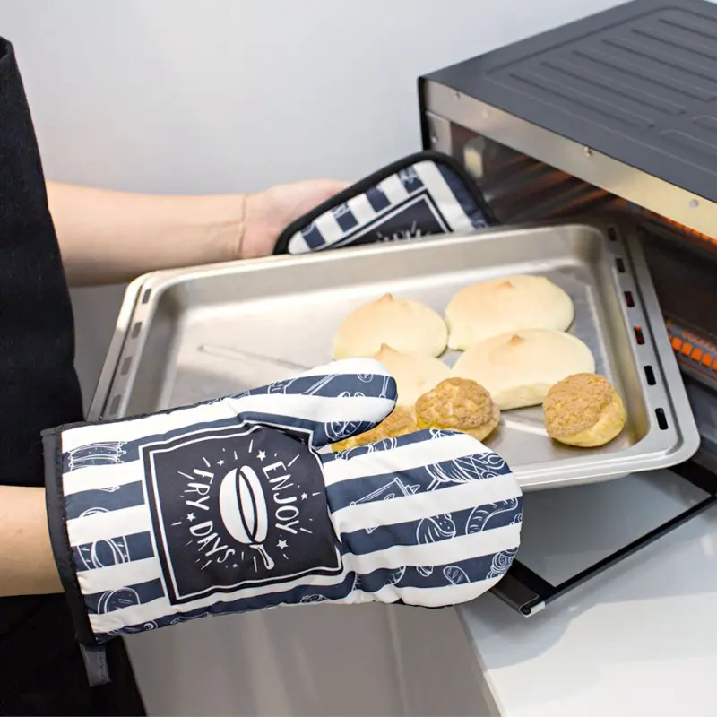 2PCS-1set Non-slip Oven Mitts - Insulated Cooking Mitts To Ensure Safe and Comfortable Kitchen Use - Washable Reusable Kitchen Items