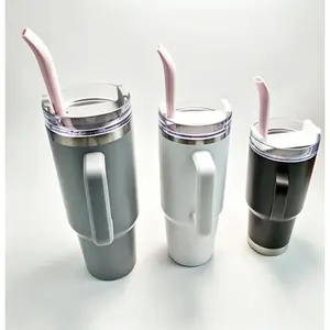 New Silicone Anti-Wrinkle Straw Reusable Flat Mouth Drinking Straw