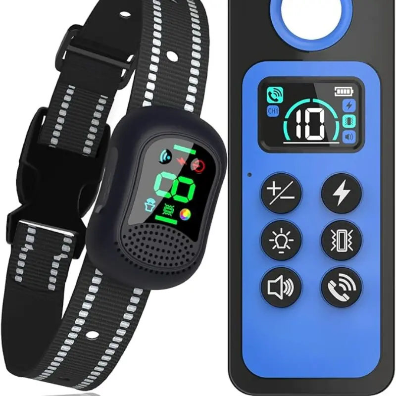 4900FT Remote Dog Training Collar, IP67 Waterproof Rechargeable Training Collar with 4 Safe Training Modes & Remote Voice Call Function, Adjustable Pet Training Collar for Small Medium Large Dogs