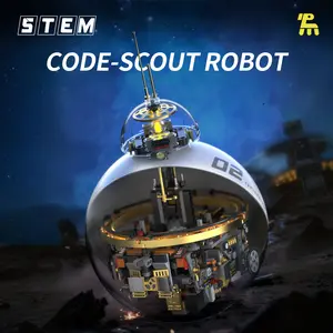 Sci-Fi Robot Building Kit, Programmable Rolling Spherical Robot Remote Control, Stem Toy for Kids Ages 8-12, Future Style Collectible Model