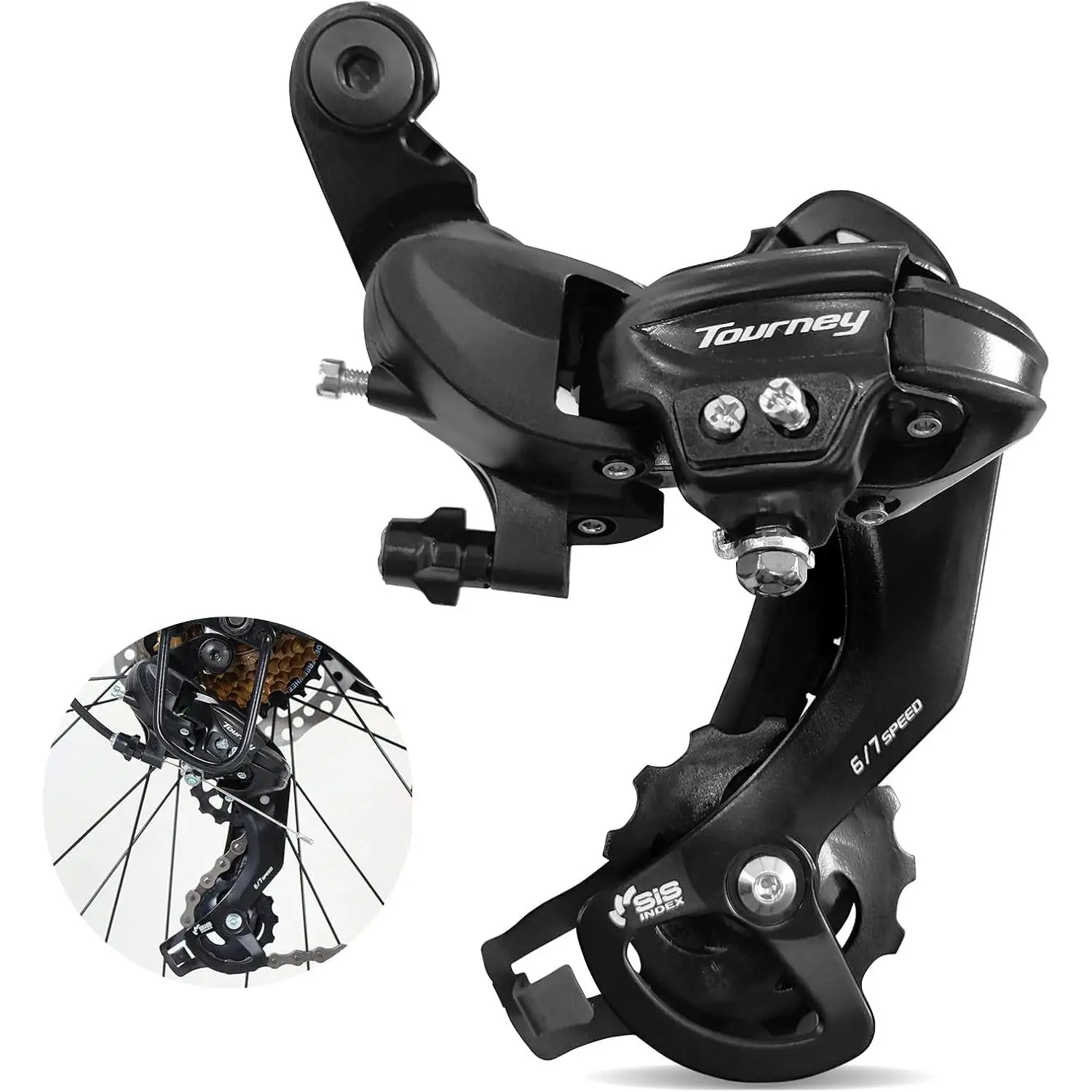 Tourney Rear Derailleur RD-TY300 6/7Speed Rear Derailleur Direct Mount for Mountain Bike Road Bike Snowmobile Trail Bike