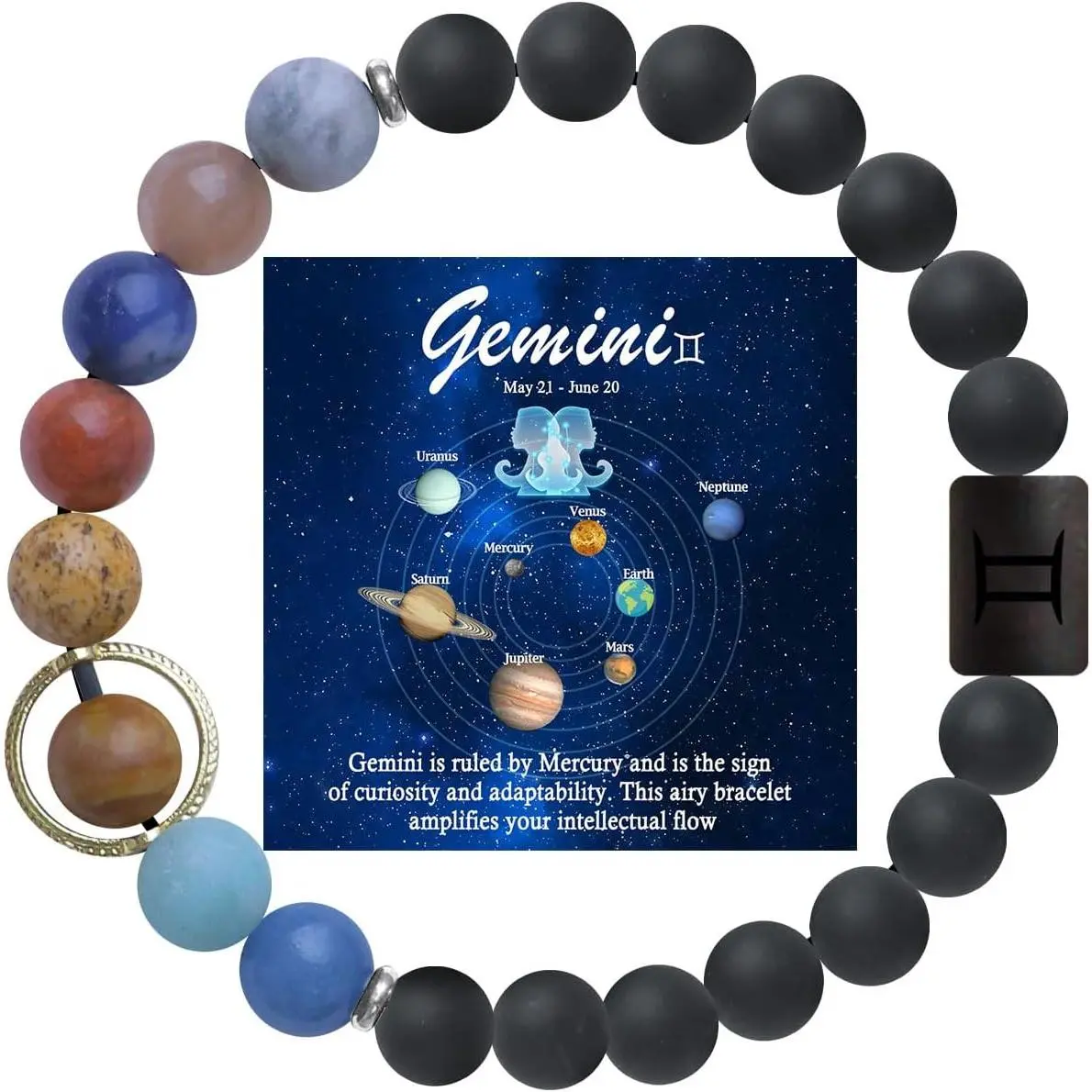 Zodiac Bracelet for Women Men 12 Constellations with  Energy Stone  , Birthday  for Horoscope Lovers Bracelet