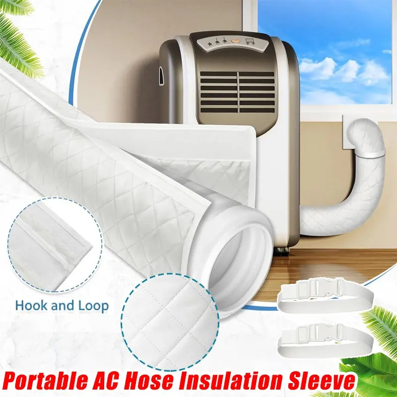 Portable Air Conditioning Pipe Insulation Sleeve, Adjustable Exhaust Hose Heat Protection, Durable Design, Hvac Accessories, Pipeline Insulation, Aircon Accessories