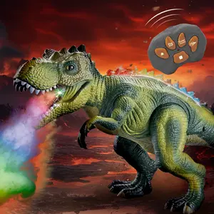 41cm Abs Plastic Remote Control Dinosaur Toy, Jurassic Style, LED Lights, Spray Effect, Wireless, Dancing, Walking, Party Toy