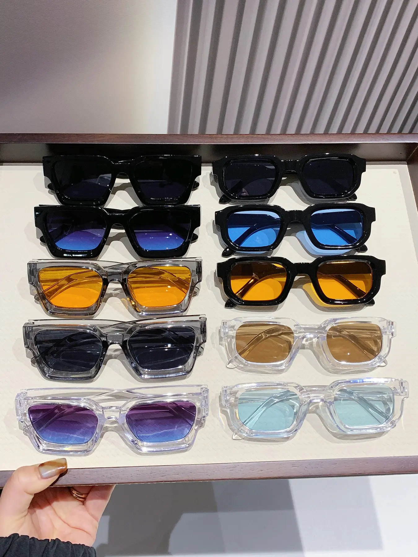 10 Pairs Unisex Large Frame Glasses, Fashionable Comfortable Eyewear for Women, Outdoor Events, Travel, Gifts, Photo Props