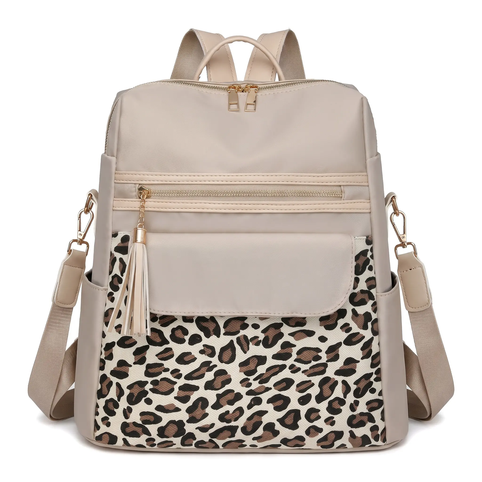 Anti Theft Backpack For Women Oxford Fabric Wear Resistant Lightweight Convertible Shoulder Bag Large Capacity Casual Travel Urban Minimalist