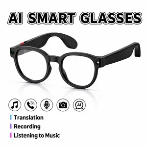 New Smart Ai Camera Glasses, 5mp Camera, Bluetooth-compatible Calling, Voice Assistant, Music Player, Real-Time Translation, Video Recording