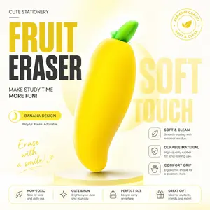 Giant Fruit Carrot Strawberry Eraser, Cute Detachable Eraser, Clean No Trace, Creative Stationery for Students, Fun and Practical Design