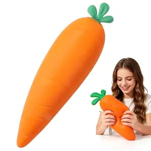 11.81in Giant Carrot Squishy - Jumbo Big Cute Realistic Carrot Stress Ball, Soft Squishies for Anxiety Relief, Party Favors