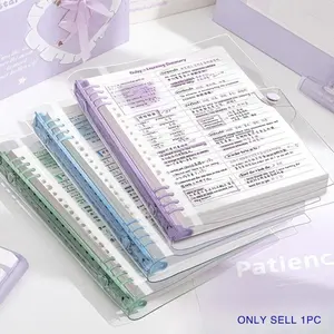 Student Friendly B5 Loose Leaf Notebook, Office Stationery, with Transparent Cover, Easy to Carry, Reorganize Notes for Multiple Subjects, Detachable Rings Support Flexible Study Needs, Available in B5 Ruled & Blank 160 Pages