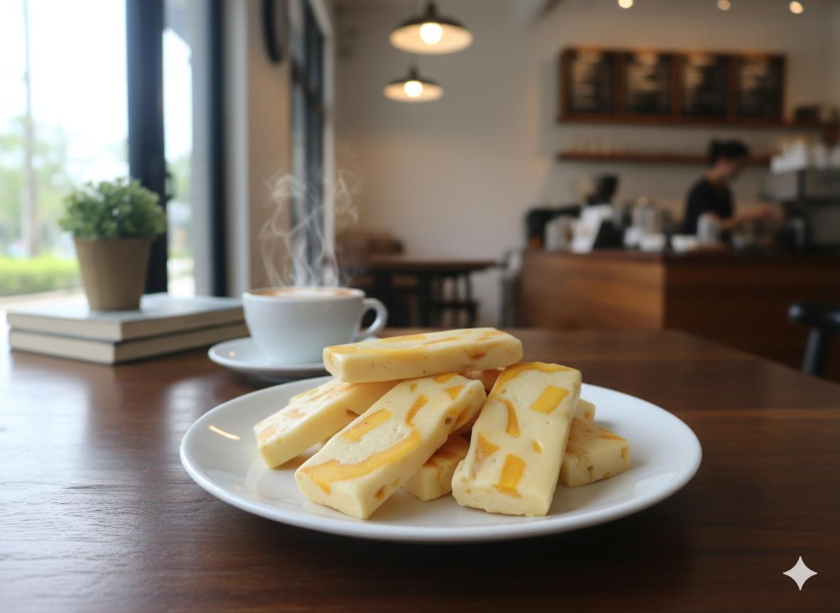 Mango Milk Nougat Candy, Soft Chewy Milk Candy with Fruity Flavor, Classic Asian Sweet Snack, Rich & Creamy Treat (100g × 3 Packs)