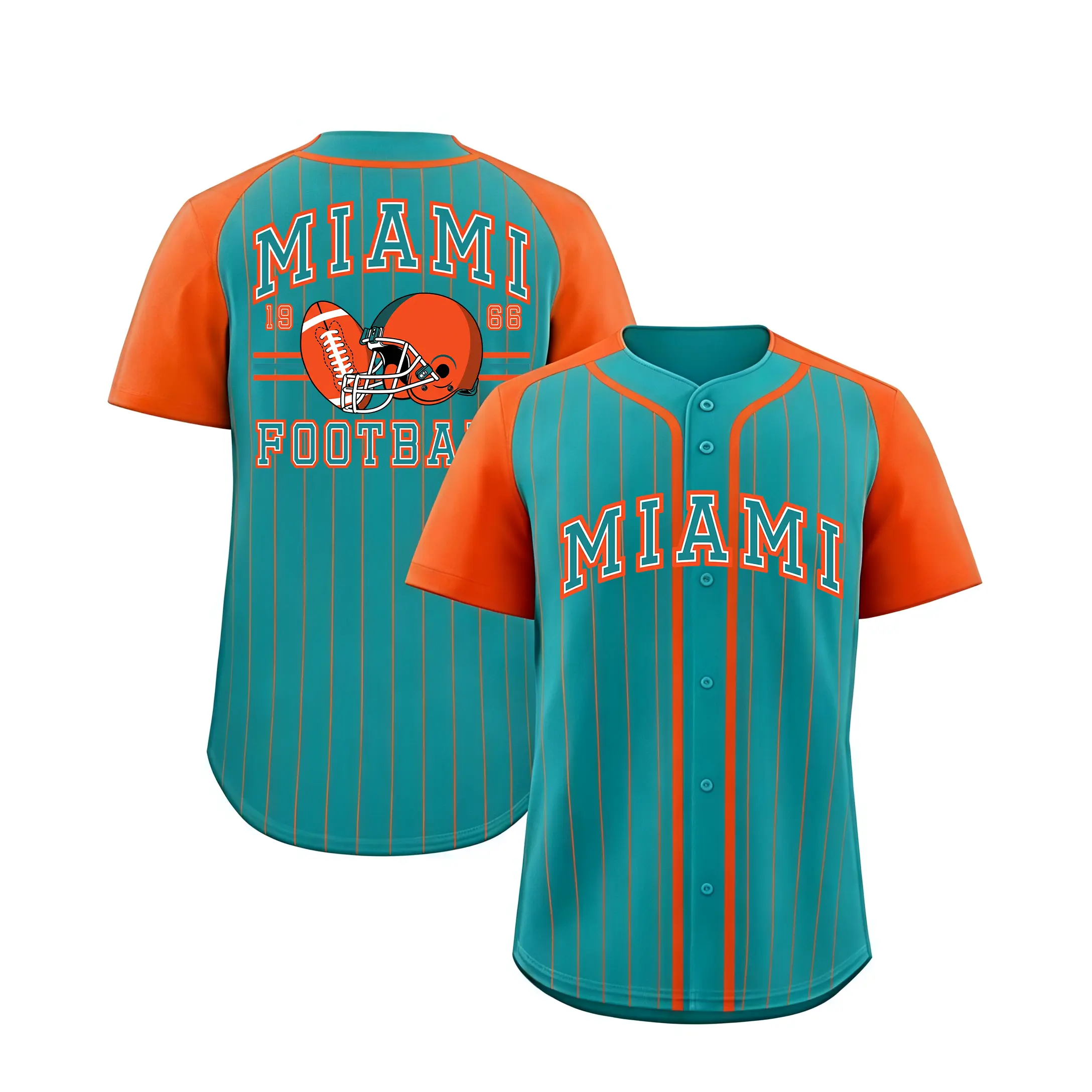Miami Baseball Jersey, Raglan Short Sleeve Button Front Miami Retro Touch Down Football Helmet 1966 Graphic, Stylish Halloween Outfit For Teen Friends # TikTokMadeMeBuyIt # GameDay # RetroBaseballJersey # ButtonUpSportJersey # XmasGiftGuide # RetroHoliday