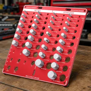 34-Piece Thread Gauge Set - Portable Pitch Measuring Tool for Metal Threads, Multi-Function Internal/External Checker for Nut/Bolt ID, Mechanical Repair, DIY, Engineering, Automotive, and Hardware Use. Durable Caliper.