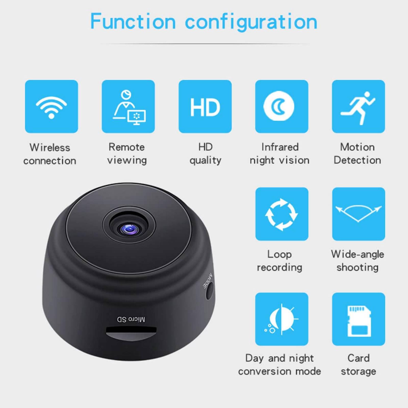 3-Pack A9 Mini Indoor Camera, USB Powered Compact Camera for Home, Office, Garage, Room & Small Space Observation 3-Pack A9 Mini Indoor Camera, USB Powered Compact Camera for Home, Office, Garage, Room & Small Space Observation