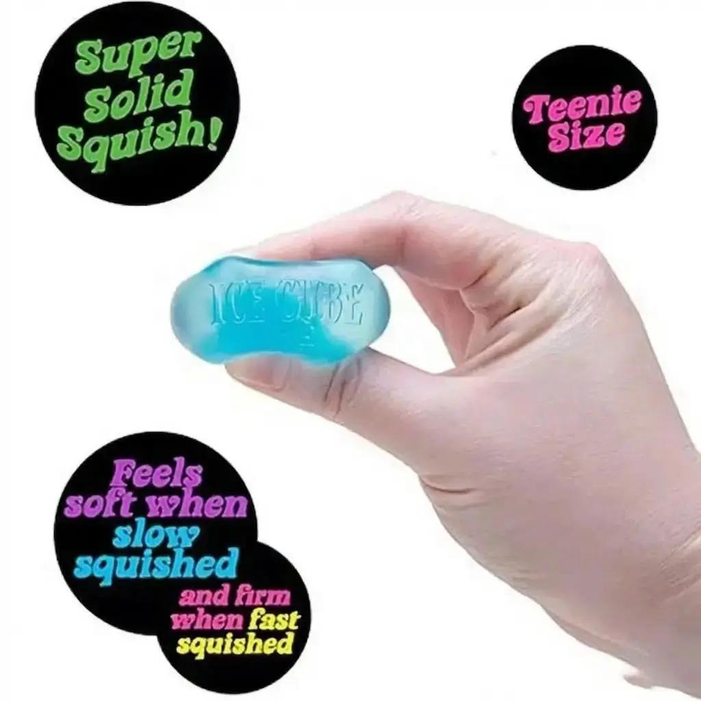 Water Drop Squeeze Toy in Blue, Rosie-Style Stress Relief Ball Ice Cube Squeeze Fun-Sensory Squeeze Toy - Sensory Toy Stress Relief Squeeze Fun -Stress-Reducing Blocks Relaxing and Fun Squeeze Toy Gift for Stress Relief