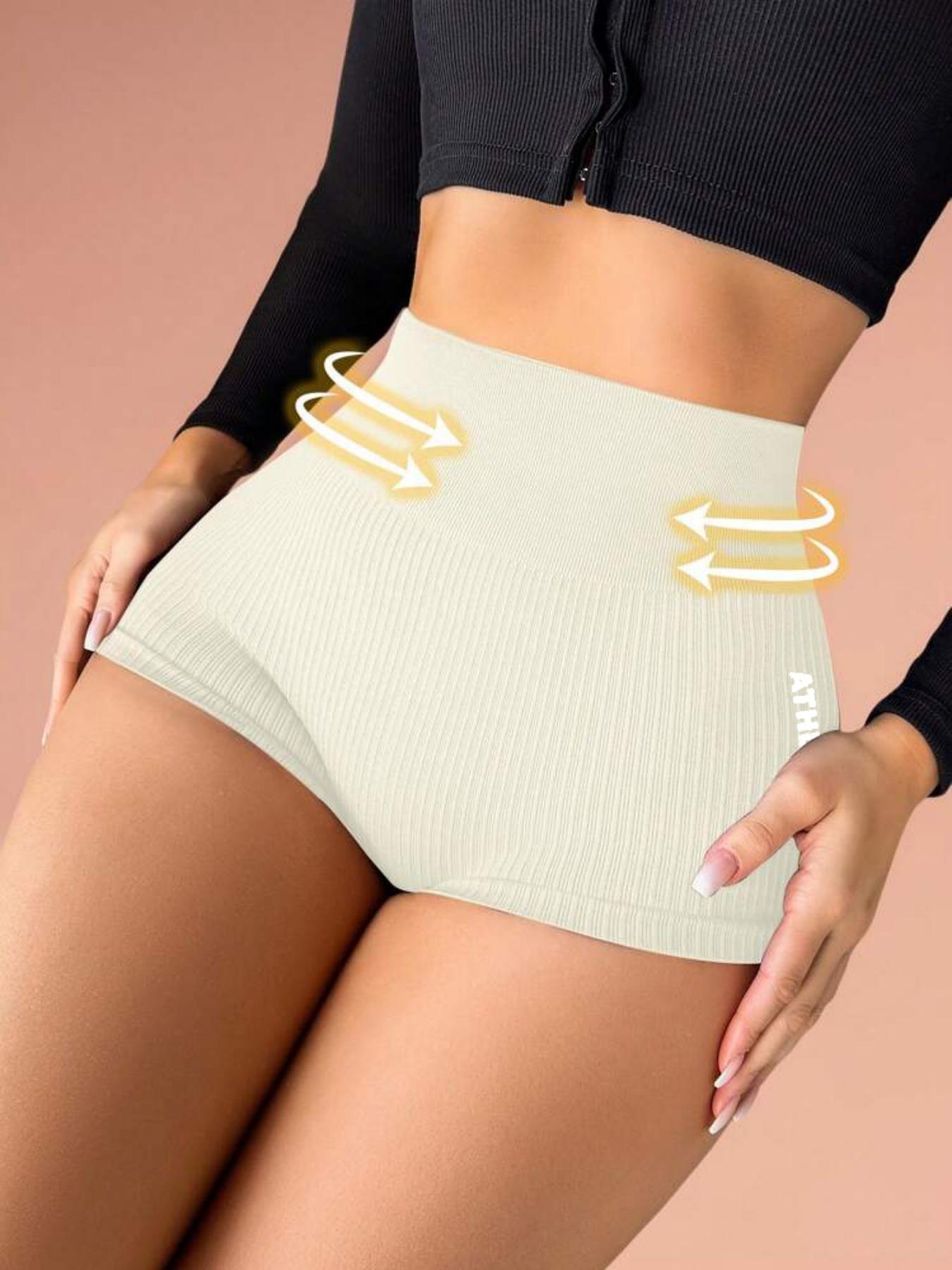 Women's Solid High Waist Gym Shorts, Breathable Comfortable High Stretch Yoga Shorts, Ladies Sportswear for Indoor Outdoor Wear Activewear