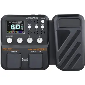 MG-101 Multi Effects Pedal with 46 Effects, 25 Classic Amp Models, 512 Samples IR Resolution, 12 user-loadable IR slots, JAM-Phrase Looper, Drum Machine, Metronome Function,