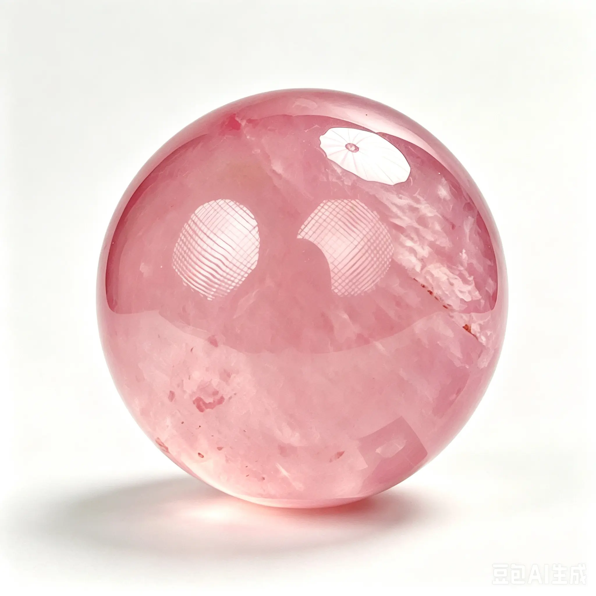 Natural Pink Crystal Ball, Decorative Piece for Jewelry Accessories & Derivatives