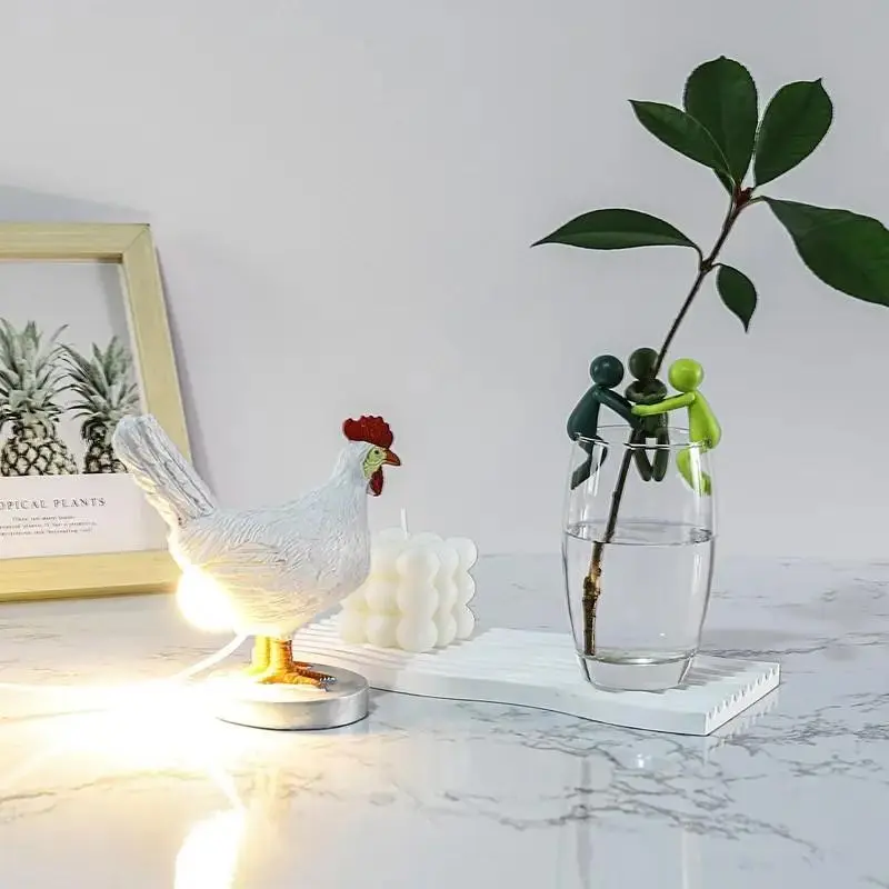 Creative Chicken Egg Shape Lamp, Resin Decorative Item, Unique Tabletop Light, Home Decoration, Perfect for Living Room and Kitchen