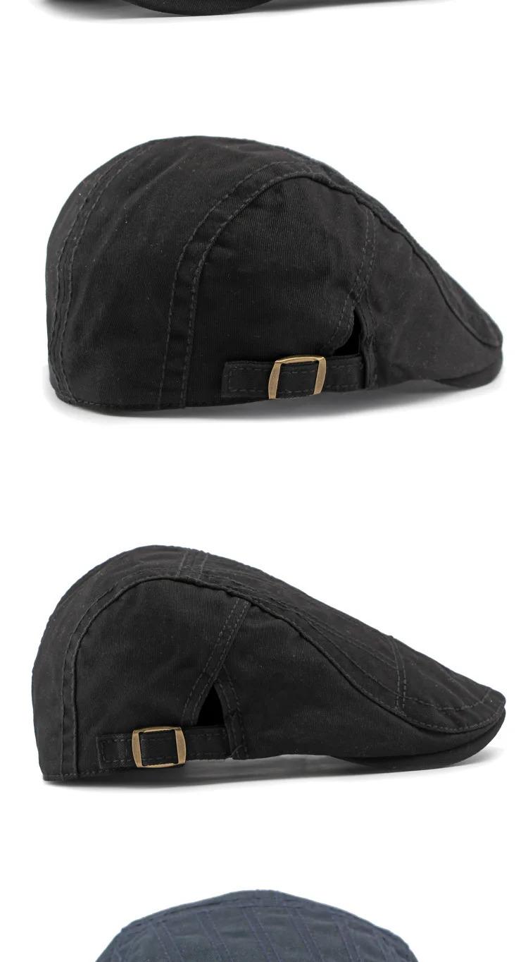 2025 Hat Men's Spring Summer  Embroidery Cotton Cap British Vintage Fashion Forward Hat Women's Casual Beret Youth Hat