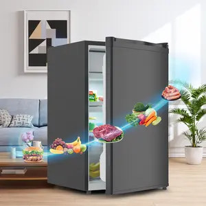 Quiet Energy-Saving 4.3Cu.Ft Compact Mini Fridge with Freezer, 7-Speed Adjustable Temp, Single Door for Dorm Office Bedroom