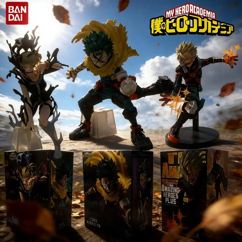 Anime My Hero Academia PVC Action Figures - Midoriya Izuku, Bakugou Katsuki, Ochaco Uraraka - Collectors' Desktop Statue Toys & Hobbies Gift
