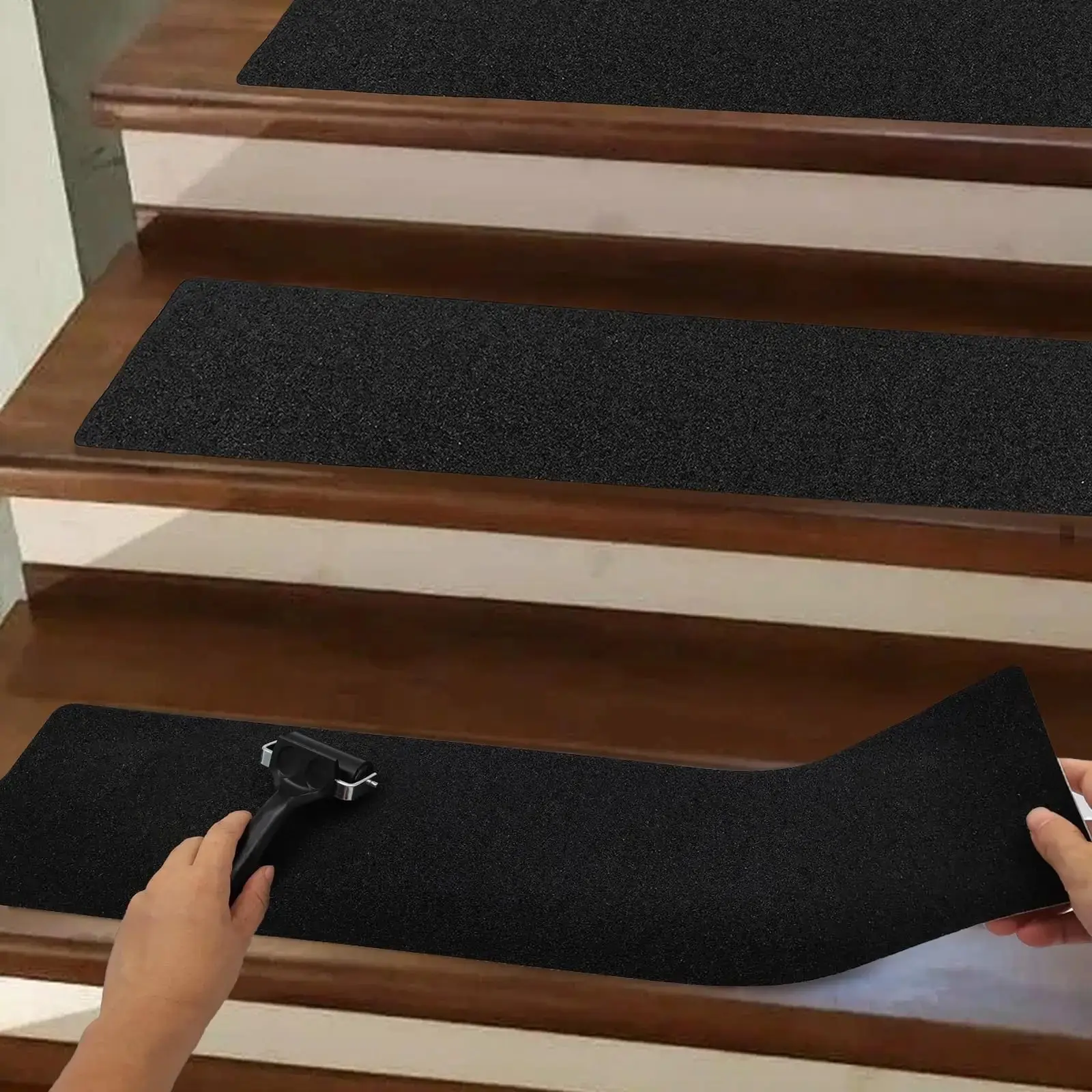 5/10 Pack Outdoor Stair Treads, Non-Slip Stair Protection Mats, Ideal for Wooden Stairs, Porch, Patio, Garden Entrance, Outdoor Steps, Anti Slip Mat, Non Skid Mats