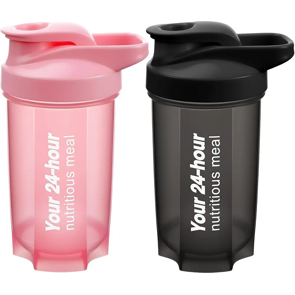 2pcs/set 17oz Shaker Protein Shake Bottle Drink Shaker with Metal Mixing Ball, Ideal for Fitness Enthusiasts, Supplement Container for Sports Nutrition