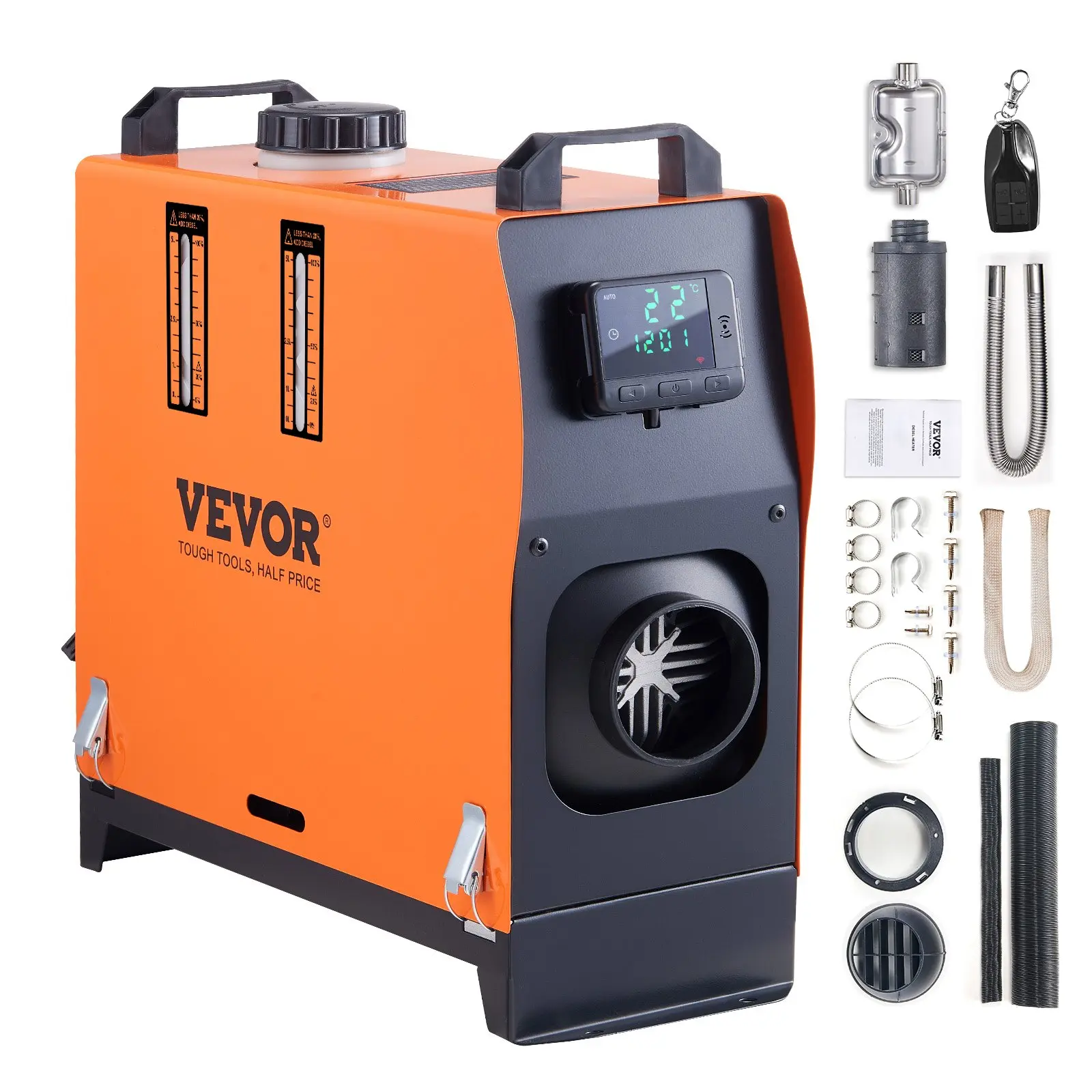 【DealsForYouDays】VEVOR Diesel Air Heater, 12V 5KW All-on-one Diesel Heater with Remote Control and LCD, 5L Fuel Tank Portable Diesel Parking Heater, Rapid Heating for RV Trailer Camper Van Boat