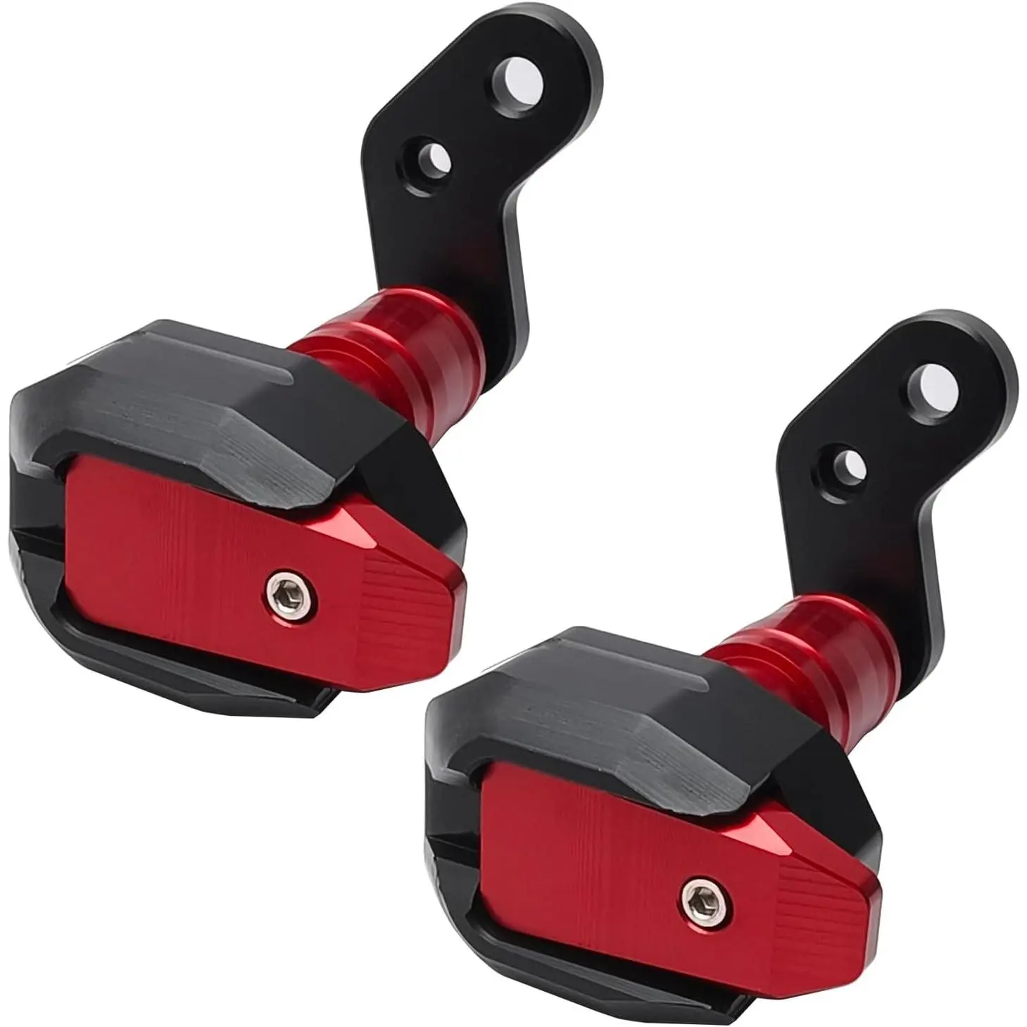 CNC Aluminum-Plastic Frame Slider Pair Set for Kawasaki ZX6R ZX-6R ZX 636 2024/2025, High-Strength Shock-Proof Easy-Install Motorcycle Falling Guard Impact Shield (Red, Sleek Look), Zx6r 2024/2025