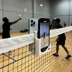 Tennis Net Mount Phone Holder, Tennis Net Camera Mount, Two Perspectives Net Mount Phone Holder, Phone Mount for Match Recording, Training Analysis&Live Streaming, Capture Every Match Like a Pro