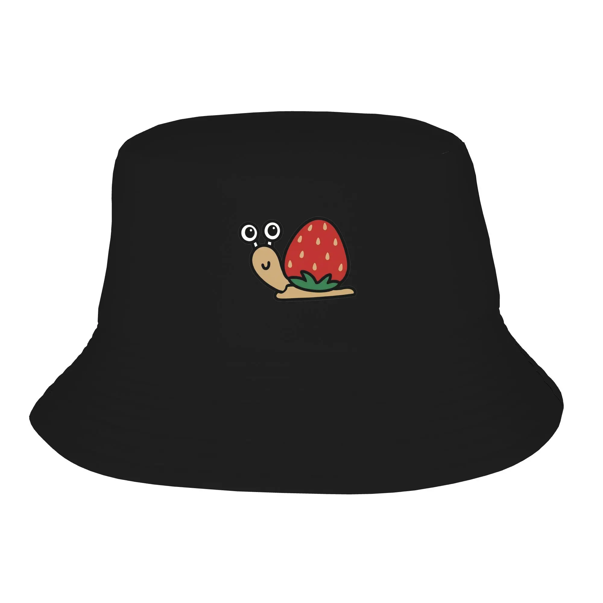 Cute Strawberry Snail Cartoon Bucket Hat| Kawaii Fruit Animal Summer Sun Fisherman Cap,Casual Bucket Hat,bucket hat season,foldable hat,outdoor sun hat ,Sun Protection Hat,hats for women,hats for men