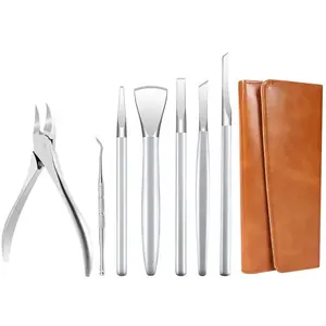 7 Pcs Professional Ingrown Toenail Removal Kit, Stainless Steel Pedicure Tools for Ingrown Toenail Treatment & Calloused Feet Remover Knife Set