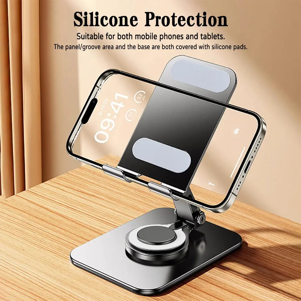 Adjustable Tablet Stand Holder for Desk Foldable Portable Multi Angle Compatible with iPad Pro Air Samsung Galaxy Tab Universal Tablet Mount for Home Office Travel