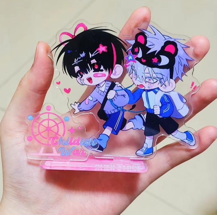 New Self-Made Anime Peripheral Alien Stage Acrylic Standing Plaque Desktop Decoration Room Ornament Cute Fans Birthday Gift Toys