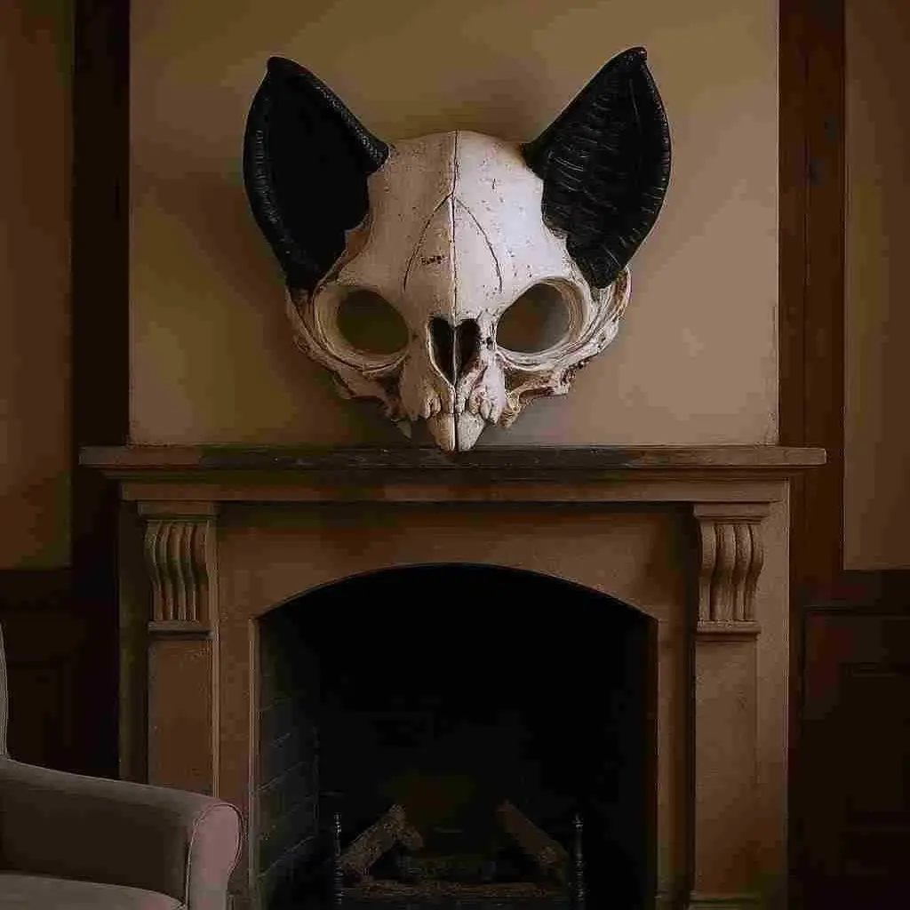 Gothic Goat Skull Wall Decor, Realistic Animal Bone Model, Horror House and Event Decoration, Gothic Interior Design, Witchcraft Inspired Shelf Art