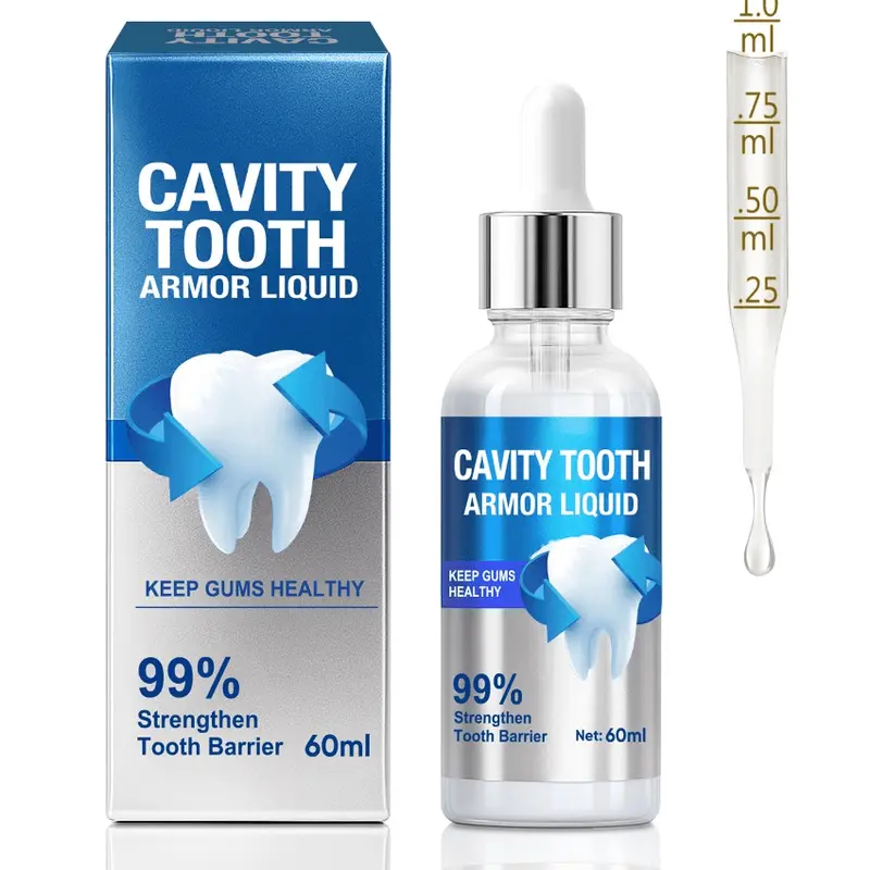 30ml Natural Unscented Enamel Strengthening Serum - Tooth Armor Liquid, Daily Care Oral Coating, Gentle Topical Repair Barrier, Portable At-Home Application Bottle