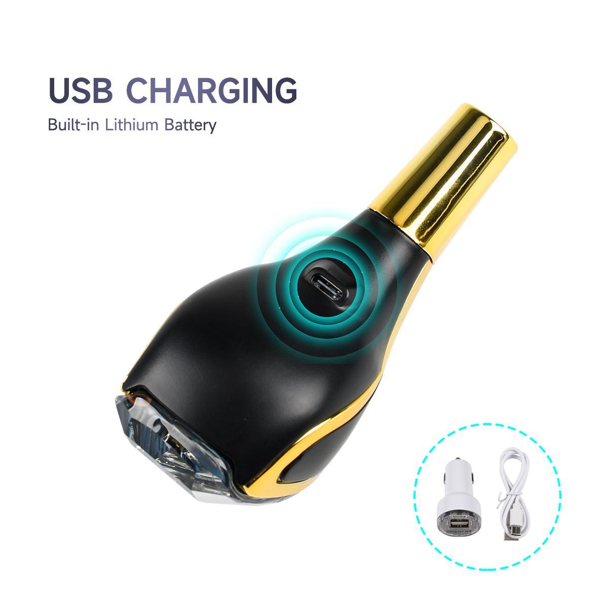 Car Manual Gear Shift Knob, Interchangeable Knob, 5 Speed Car Crystal Touch Sensor LED Light Shift Knob, Car Interior Accessories for Vehicle Decoration