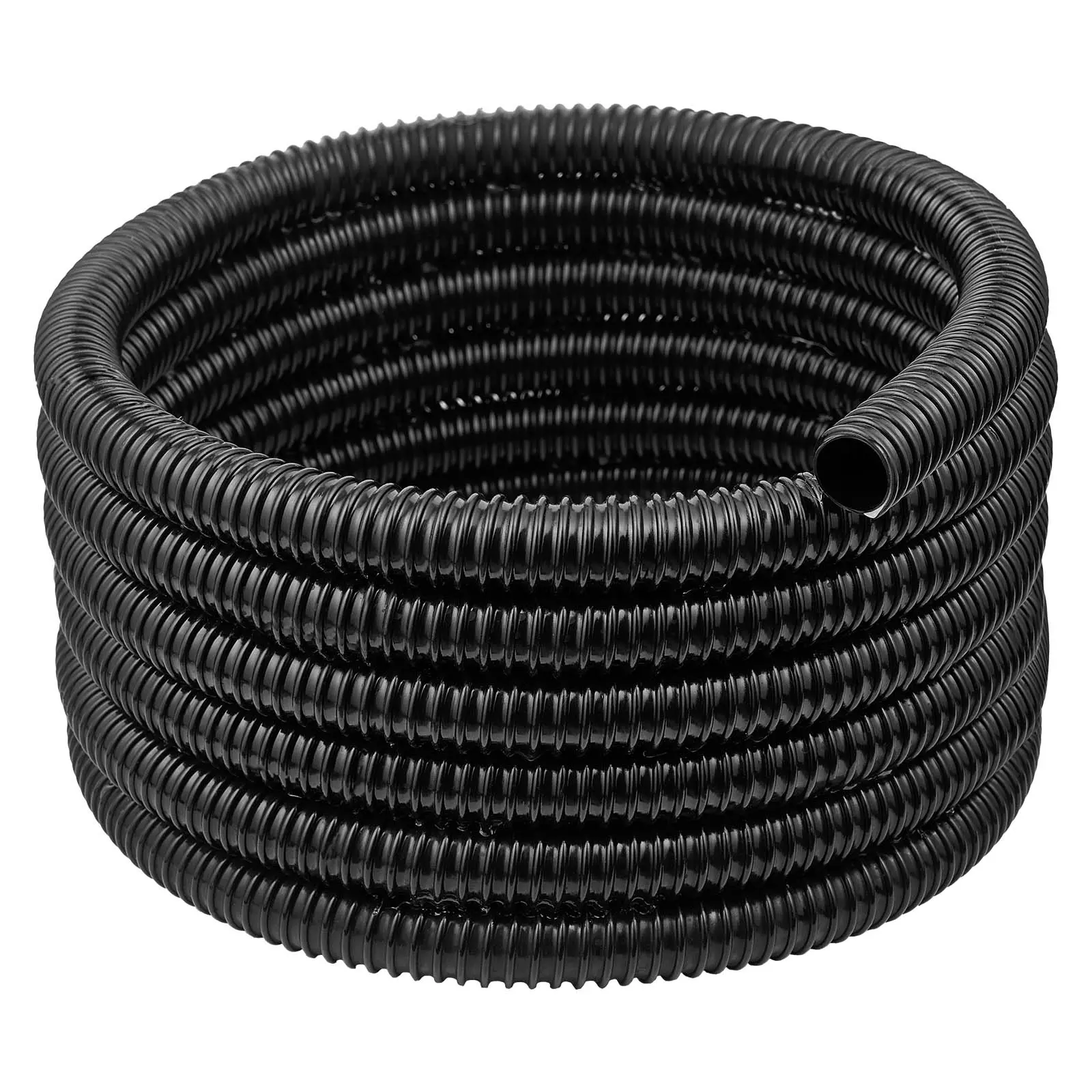 PVC Outdoor Round Corrugated Coiled Roll Tube - 1 in x 21 ft, Adjustable, Versatile for DIY Users, Home Improvement Supplies