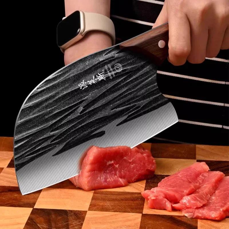 2025 New Kitchen Special Stainless Steel Kitchen Knife, High Hardness Hand Forged Bone Chopping and Meat Slicing Knife for Home Cooking