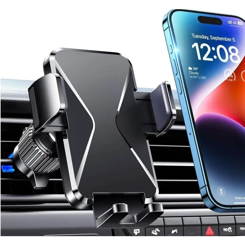 Phone Holder Vent [Thick Cases Friendly] Phone Mount for  Air Vent 360° Rotate Hands Free Cell Phone Holder for  Automobile Cradle for   Android Smartphone