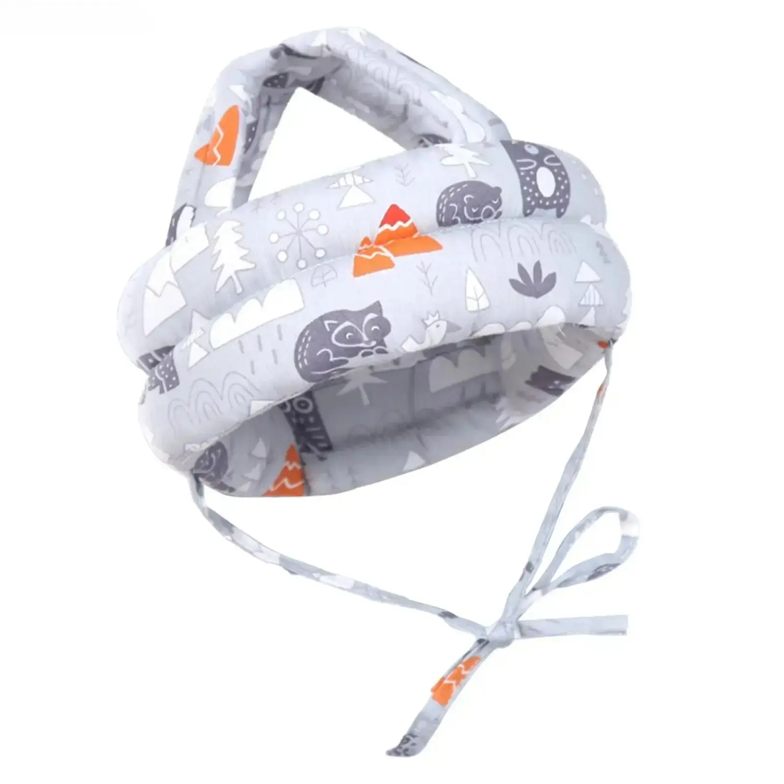 Baby Head Guard - Soft Padded Cotton Wearable Safety Bumper Helmet with Velcro Strips, Shock Absorption, 18-22 Inches Head Circumference, Lightweight Adjustable Protective Gear for Infants/Toddlers (Crawling, Walking Learning)