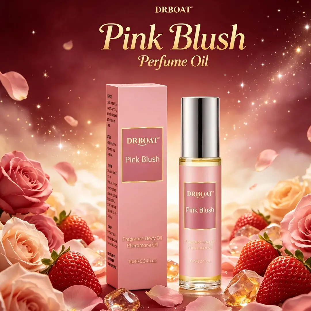 Pink Blush Perfume Oil - Fine Fragrance Oil 10ml Long Lasting Dating Roll On Subtle Pheromone Oil, Original Sweet Strawberry Eau de Toilette, Dating Fragrance Oil Traveling or Home Bathroom Use.