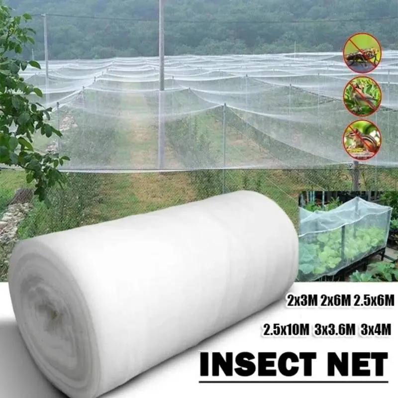 60 Mesh Fine Insect Netting, Heavy Duty Garden Bug Screen Net, Vegetable Greenhouse Plant Protection Barrier, Anti Bird Mosquito Pest Net for Fruit Trees, Farm Crops and Backyard Gardening