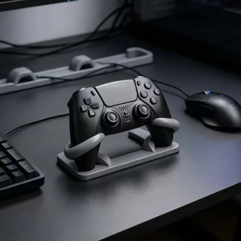 3D Printed Game Controller Stand, Controller Holder, Stable Non-Slip Base, Compatible with Ps5, Ps4, Xbox One, Dualsense, Desktop Storage Accessory