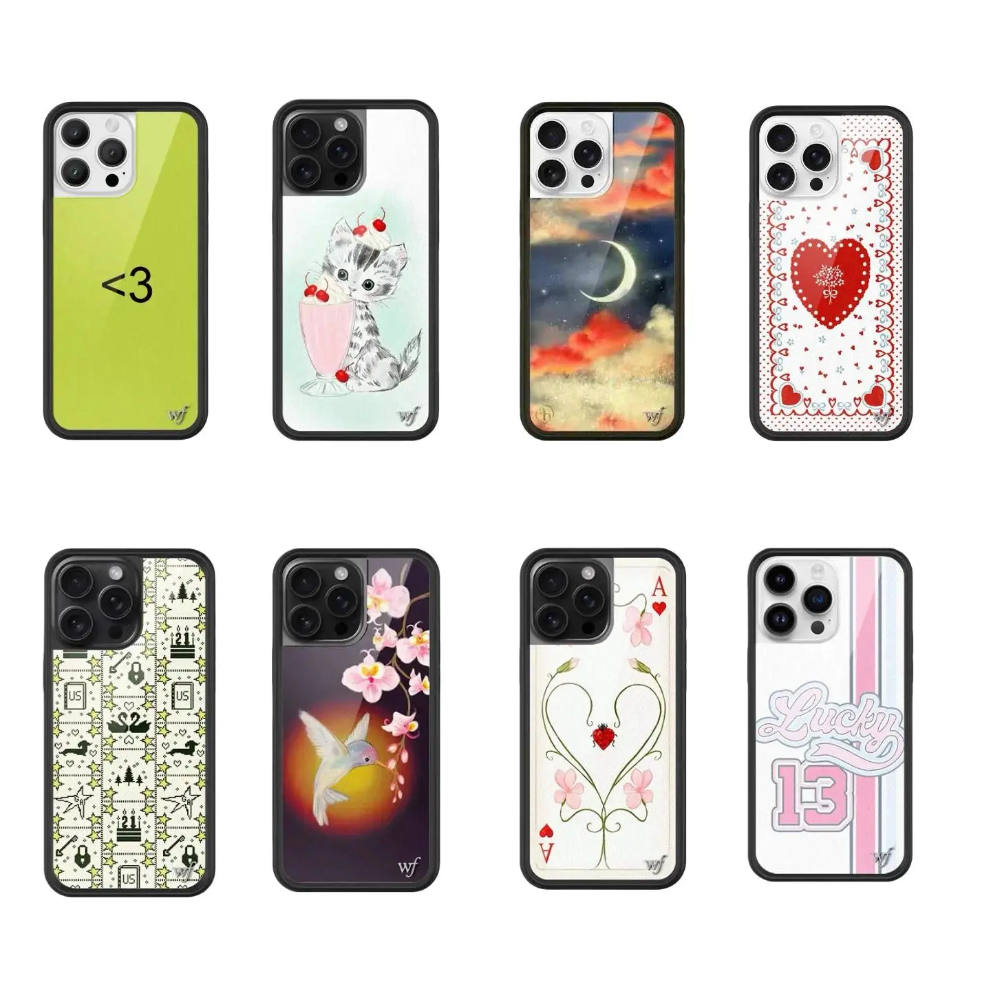 New 3D Wildflower Strawberry & Cherry Cartoon Protect , Multi- Accessories for iPhone 12-17 Pro Max Plus, Fits iOS Device touch glossy crystal  protective mobile  gift design impact resistant hard cute multi-color everyday pr shoc air magne soft anti-drop